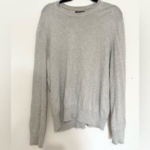 Banana Republic cotton cashmere crewneck knit sweater size medium gray